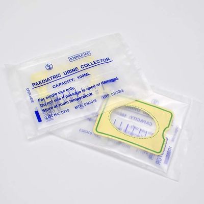 Steriler Baby-Urindrainagebeutel, pädiatrische Urinabgabe-Tasche 100ml 200ml