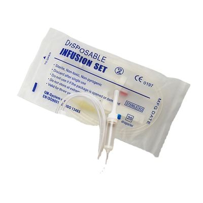 1.35m 1.5m 2m Wegwerfinfusions-Sätze, medizinischer Infusions-Satz mit Nadel