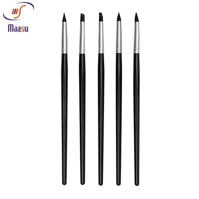 Schwarze zahnmedizinische Bürste Pen Periodontal Tool des Silikon-5pcs